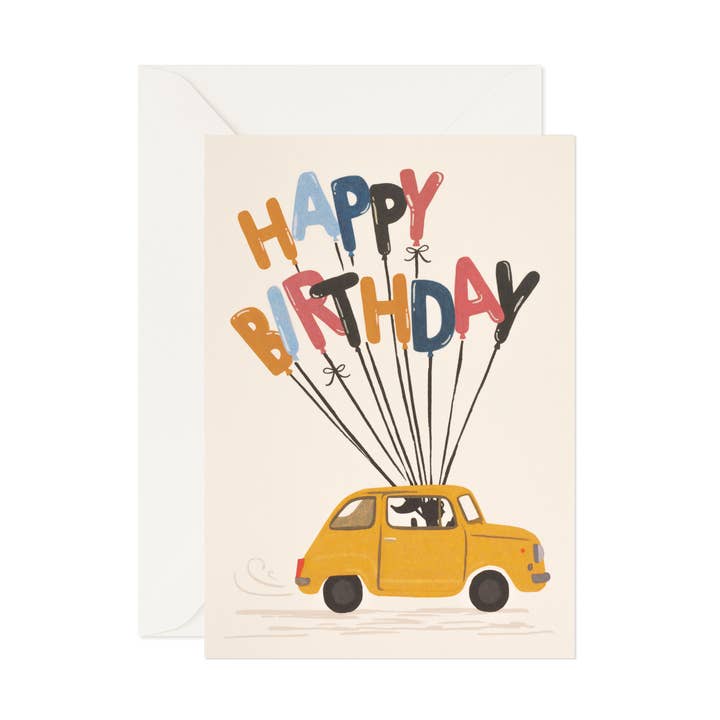 Day One Paper Co. - Vente Cartes d'anniversaire - Cartes d’anniversaire avec ballons « Fast Balloons »0