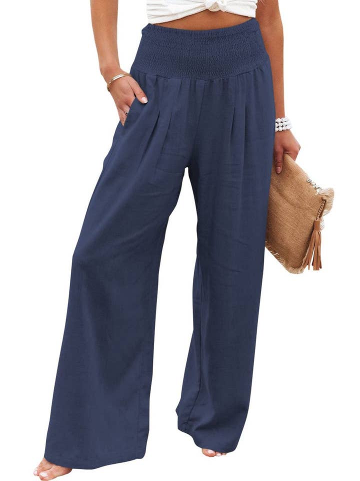 Lily Clothing - Wholesale Pants - Women's - STYLE COTTON SLACKS MADE OF OLD MID-RISE SLACKS