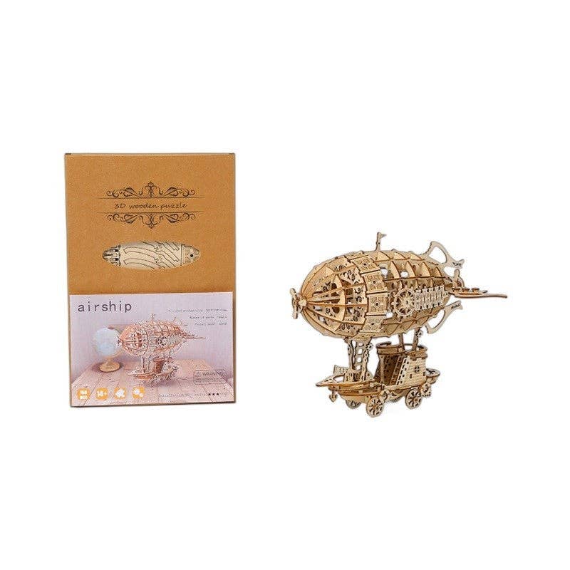   Wooden 3D Airship Puzzle Toy for wholesale on Faire3