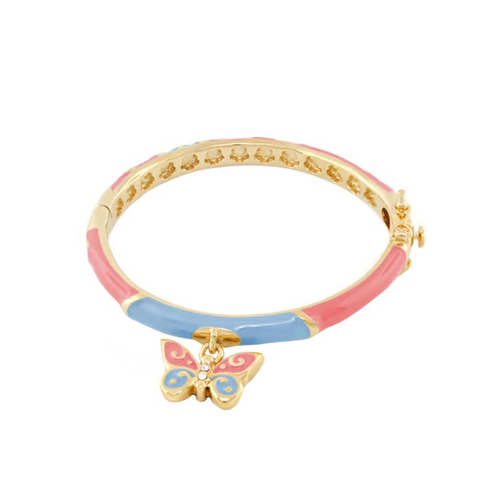 Bracelet à breloques en forme de papillon empilable pour fille pour la vente par Lauren G Adams