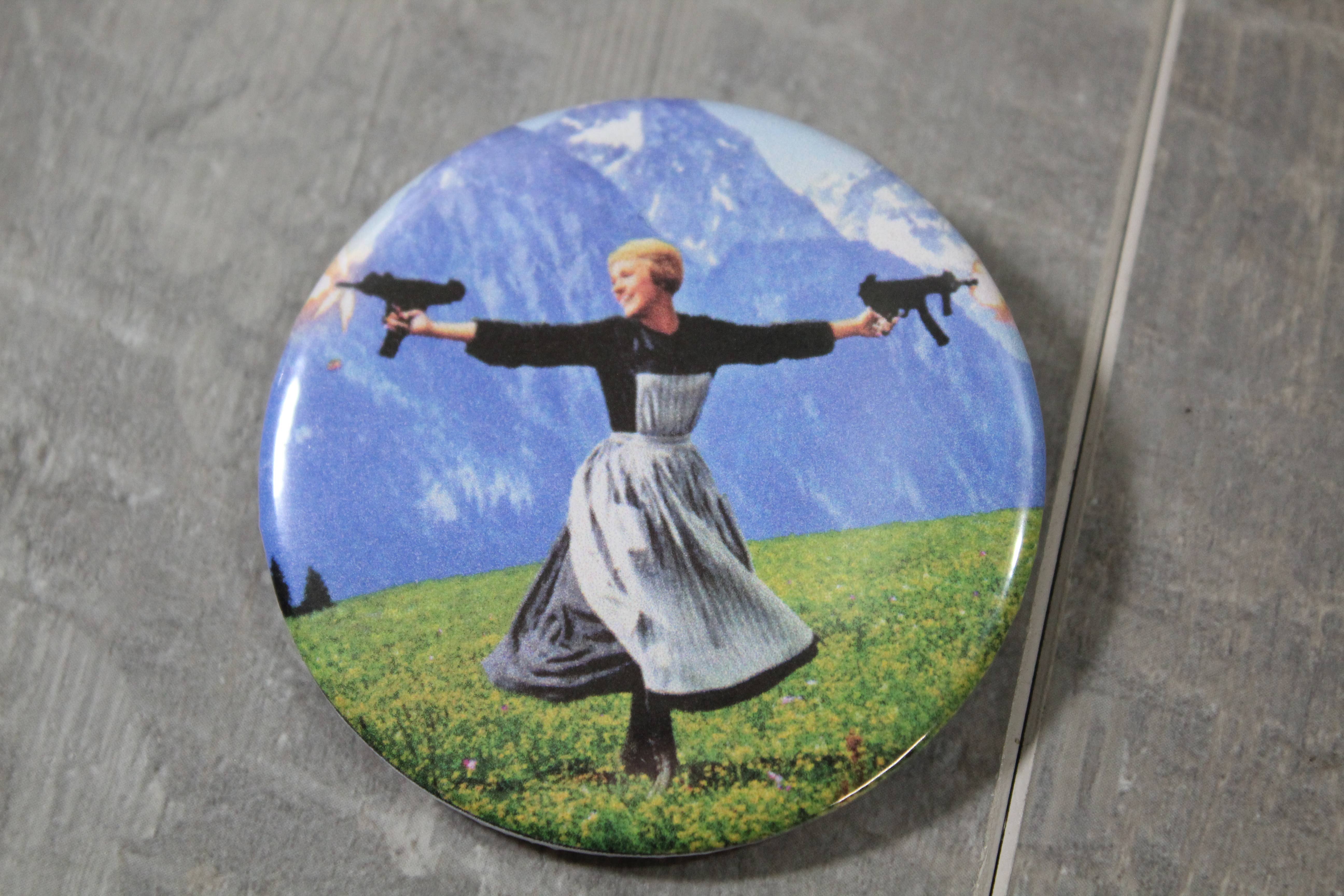 Raven Design - Wholesale Lapel Pin/Button - Sound of Music Meme // metal backed button 2.25 in1