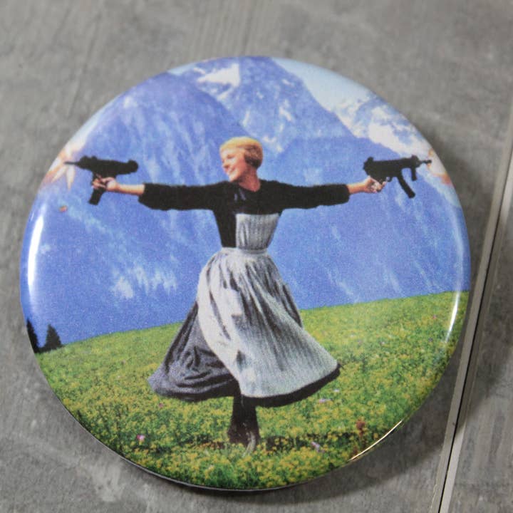 Raven Design - Wholesale Lapel Pin/Button - Sound of Music Meme // metal backed button 2.25 in1
