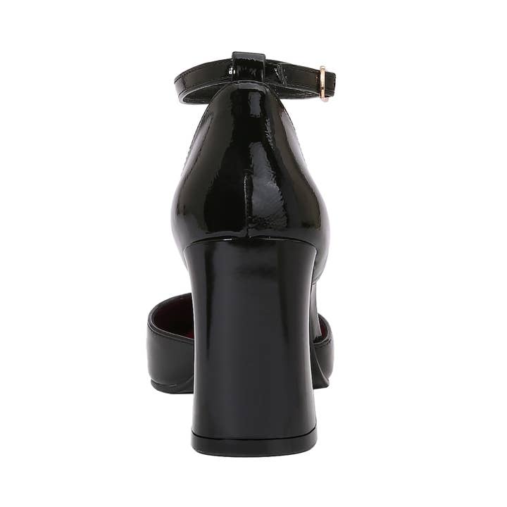 LADY COUTURE - Wholesale High Heels - Women's - Megan Color Trim Block Heel Pump1