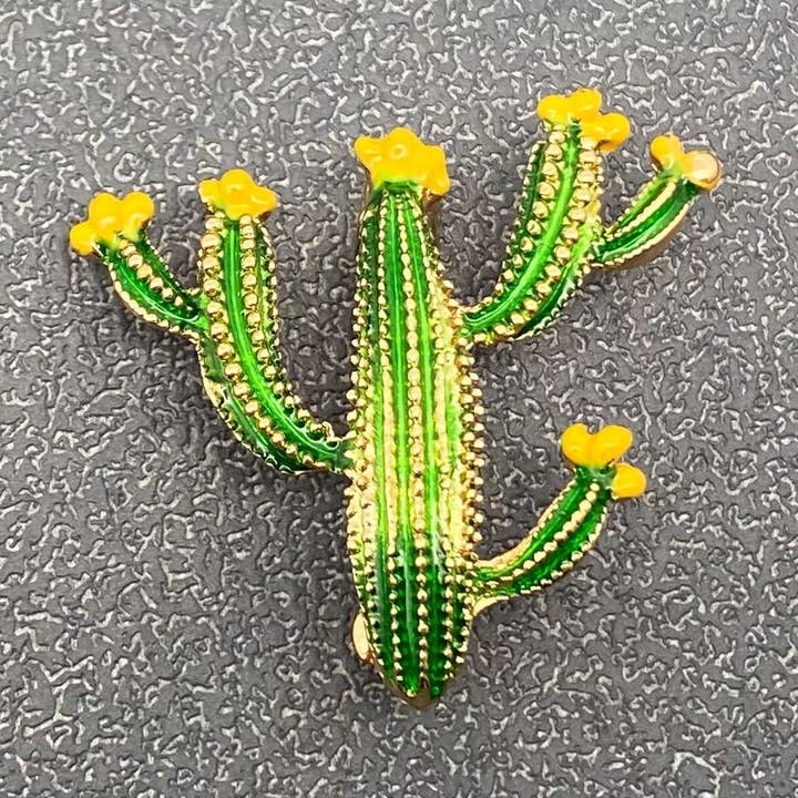 Mio Queena - Wholesale Brooch - Enamel Cactus Brooch0