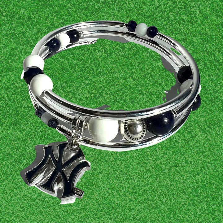 First Pitch - Yankees Team Wrap Bracelet for wholesale by WildIce Jewelry