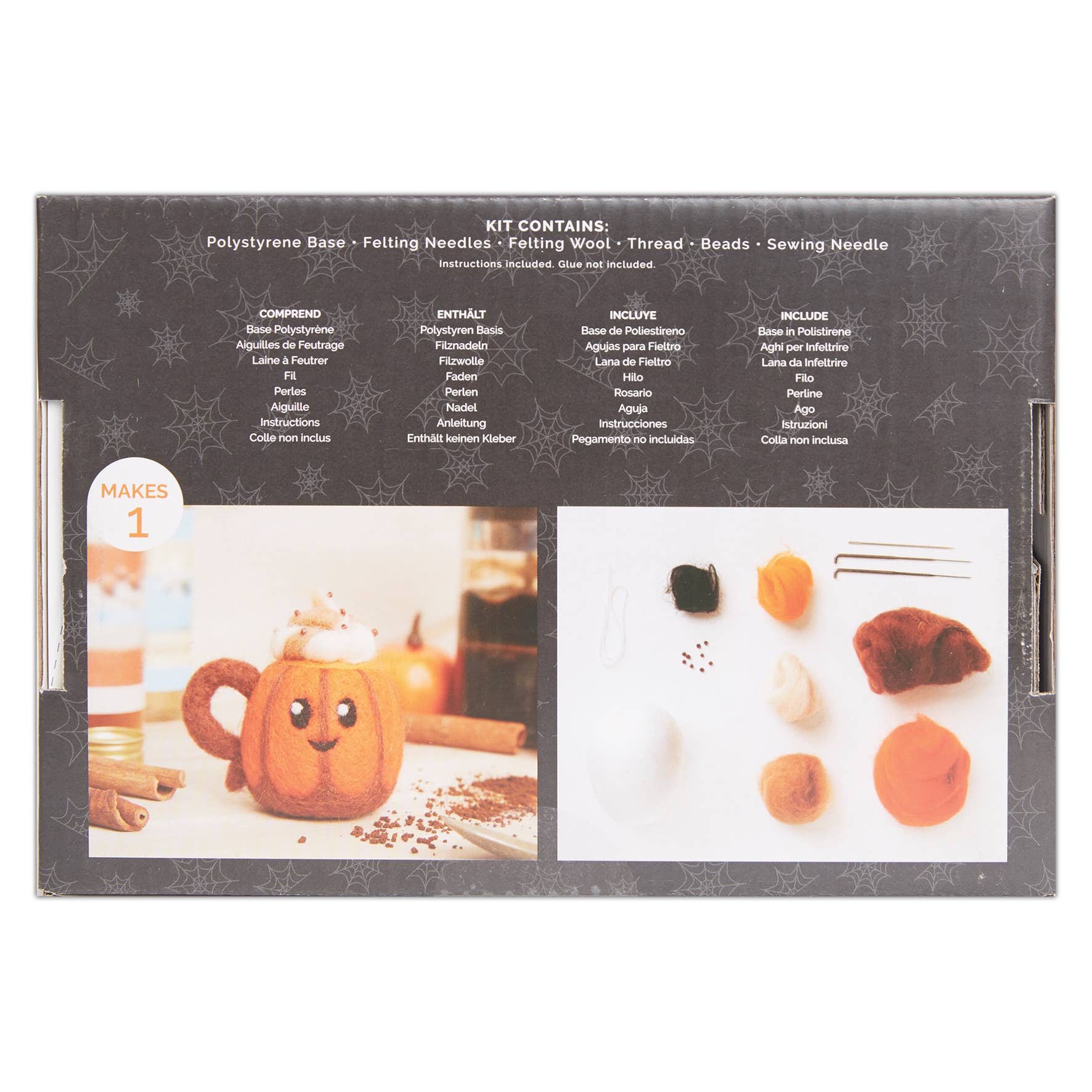 West Design Products - Wholesale Craft Sewing Kit - Simply Make Needle Felting Kit Halloween Autumn Latte, Gifts2