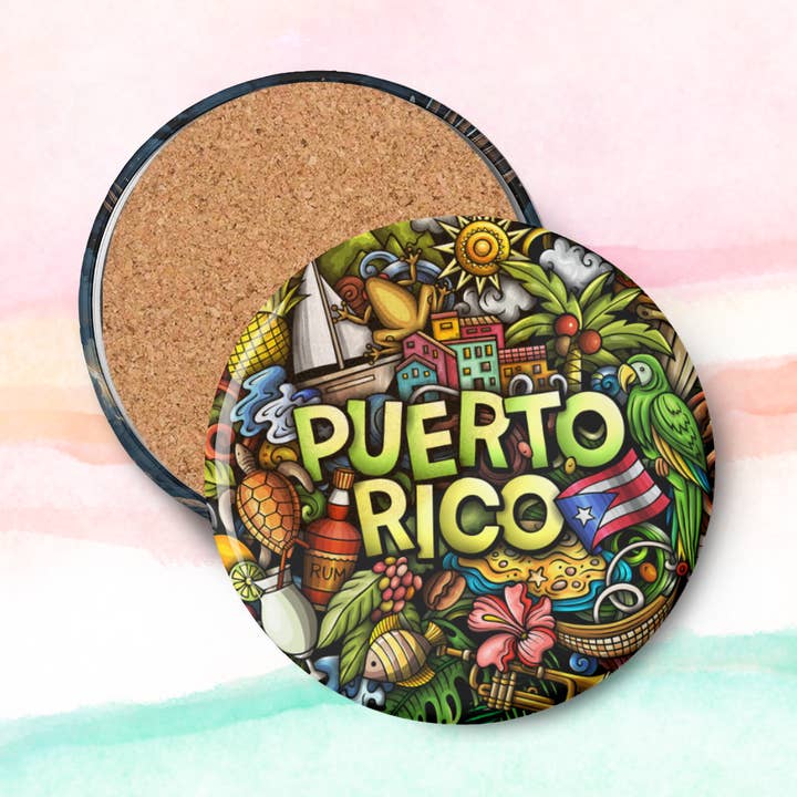 Corksee - Wholesale Coasters - Puerto Rico | Round Coaster0