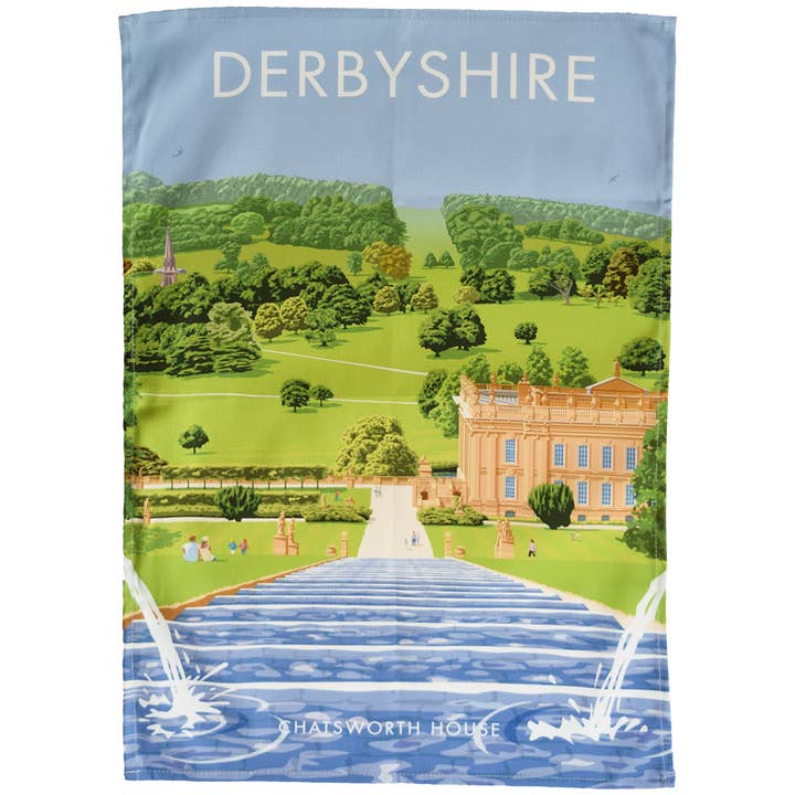 Torchon Derbyshire - Chatsworth House pour la vente par Town Towels