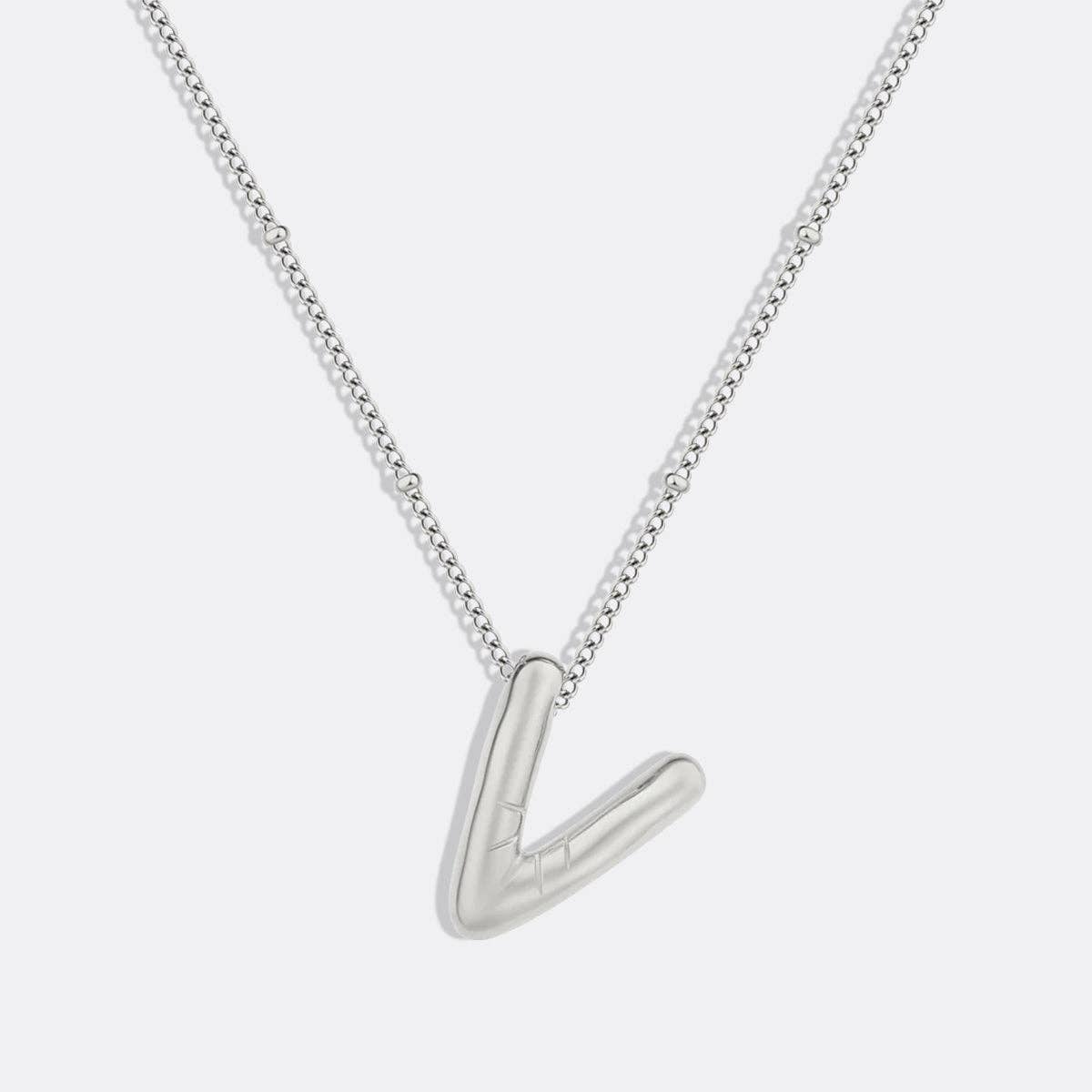 Mint & Lily - Wholesale Pendant/Charm Necklace - Balloon Initial Necklace with Satellite Chain31