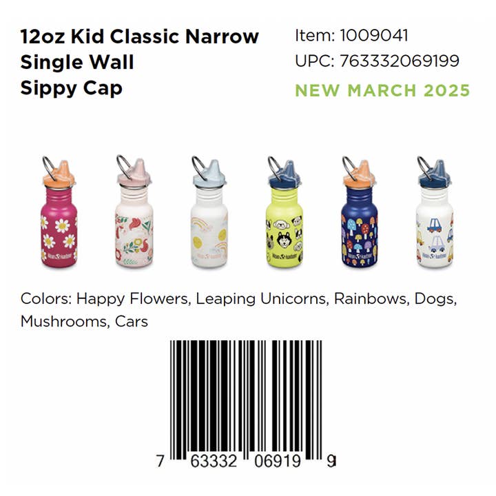 12oz Kid's Classic Sippy - Mixed Pack for wholesale by Klean Kanteen