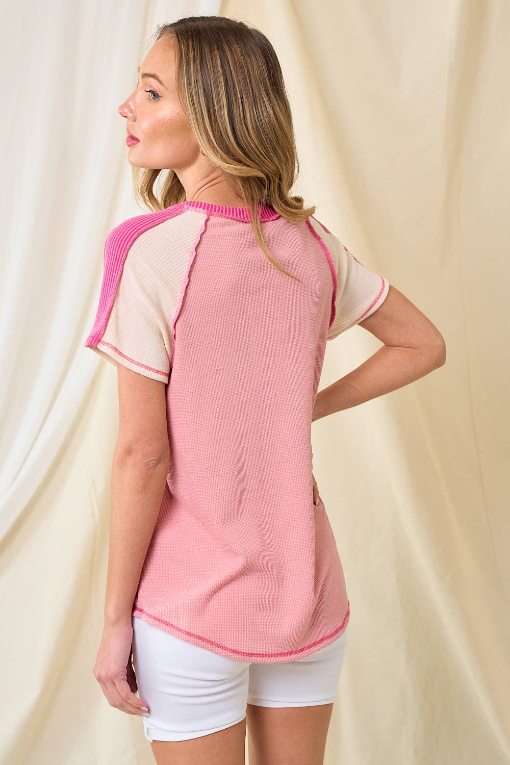 lovely melody - Wholesale Knit Top - Women's - LMT3878-Clarissas Color block top4