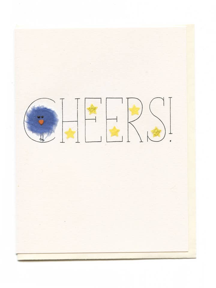 « BRAVO ! » Oiseaux sur CHEERS pour la vente par FLAUNT HANDMADE CORRESPONDENCES