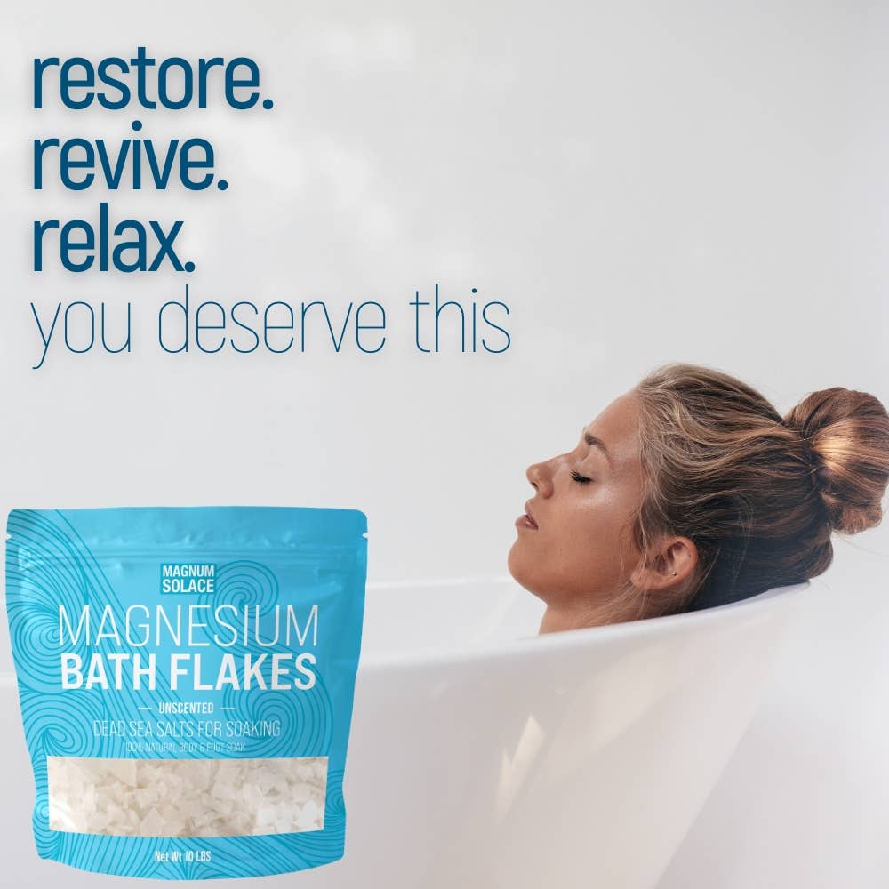 Magnum Solace - Wholesale Bath Salts - Magnesium Bath Flakes, Dead Sea Bath Salts, Unscented3