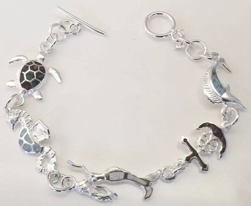 Costello International - Wholesale Tennis Bracelet - Treasure Island Opaline Silver Tennis Bracelets6