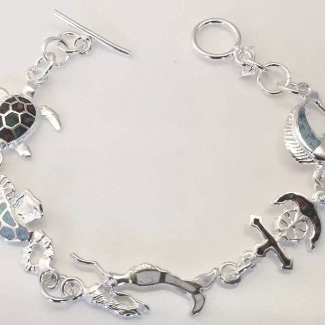 Costello International - Wholesale Tennis Bracelet - Treasure Island Opaline Silver Tennis Bracelets6