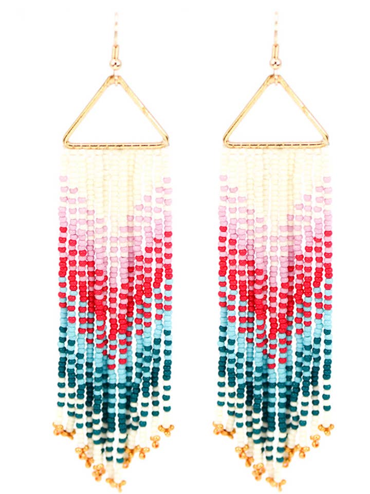 INDIA BEAD TASSEL EARRING 36E-1393 for wholesale by anbfashion