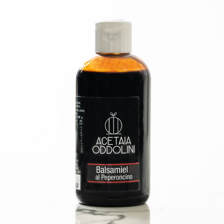 Chili-Pfeffer-Balsamiel, würzige Naturglasur - 200ml für den Großhandel von Acetaia Oddolini
