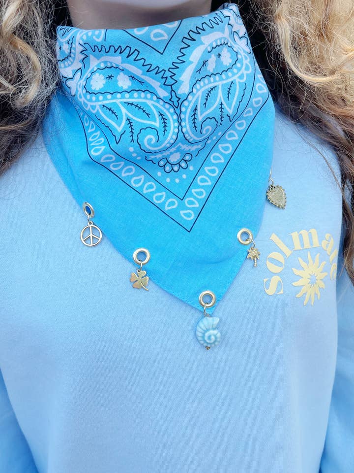 BANDANA SIERAAD LICHTBLAUW voor wholesale door Liviana Lisbon