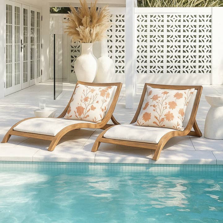 Mama and Tochter - Wholesale Chair Cushion - Waterproof Outdoor Cushion Cover - Neutral Floral