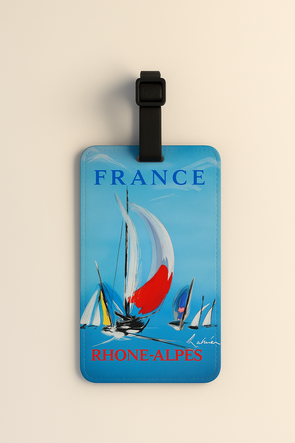 Jolitee - Vente Étiquette pour bagage - Étiquettes de bagages en cuir végétalien : Art d'affiche vintage14