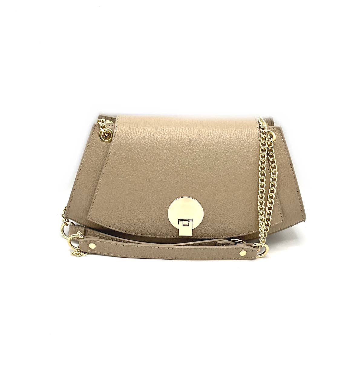 Suie Valentini srl – Großhandel Henkeltasche – Damen – Echtes Leder Umhängetasche mit Kette, handgefertigt in Italien, Art. 1124399