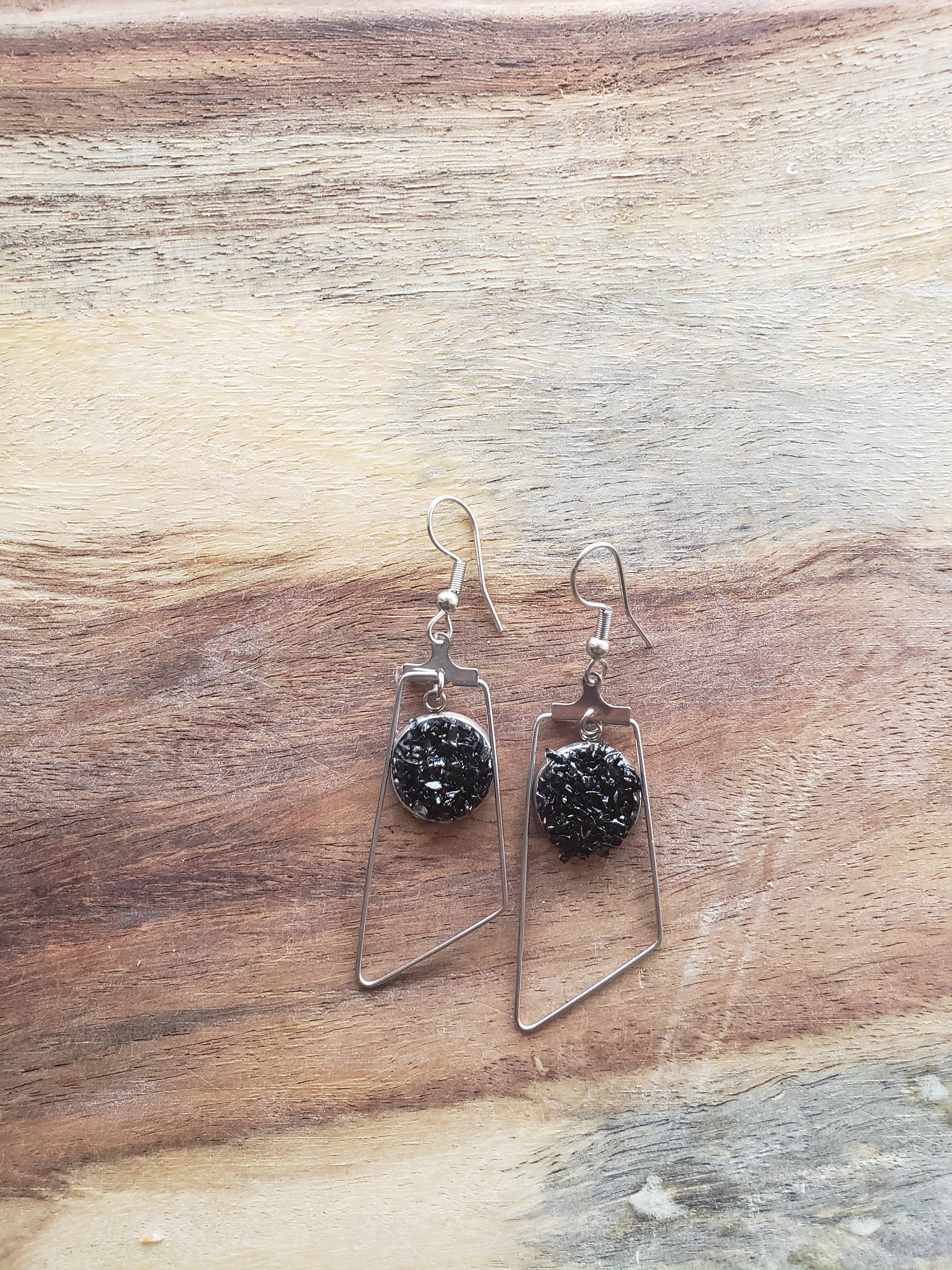 Moon studio jewelry - Wholesale Dangle Earrings - Dangle raw stone earrings28