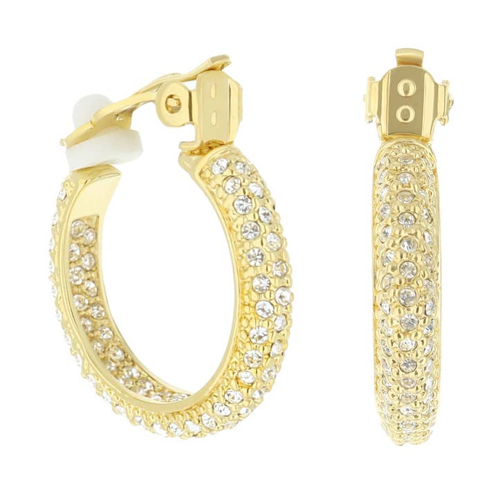 Pave Hoop Earrings for wholesale by Lauren G Adams
