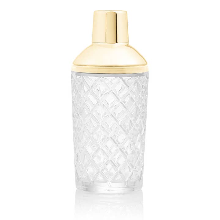 Gold Glass Cocktail Shaker 600ml / 20 oz for wholesale by UBERSTAR