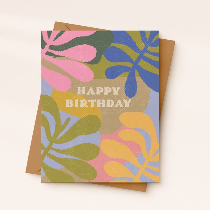 Floral Happy Birthday Card | Fall Birthday Card | Flowers for wholesale by Daydream Prints