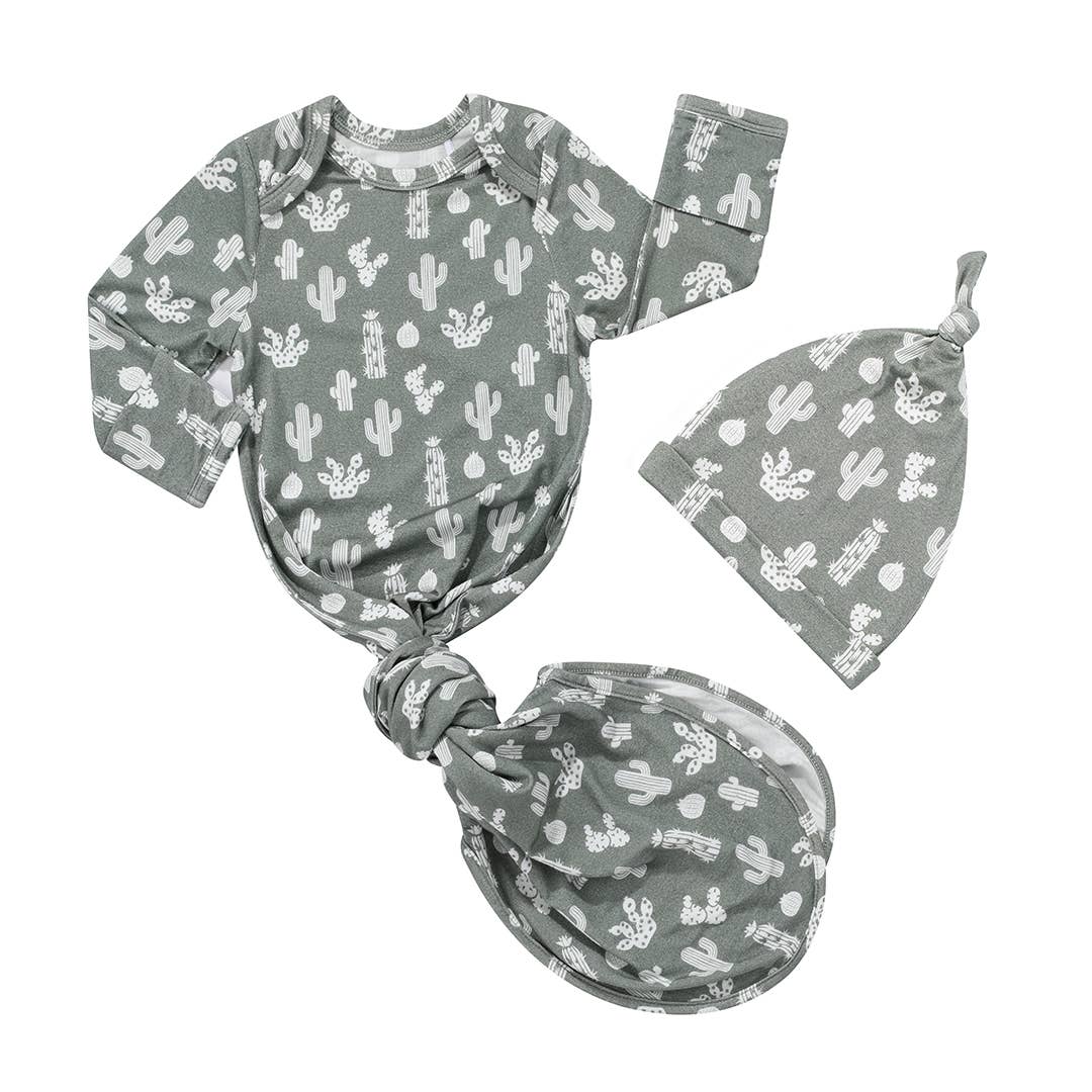 Emerson and Friends – Conjunto de camisa de noite – Bebé por atacado – Conjunto de Presentes Stay Sharp Bamboo Recém-Nascido e Chapéu Bebé