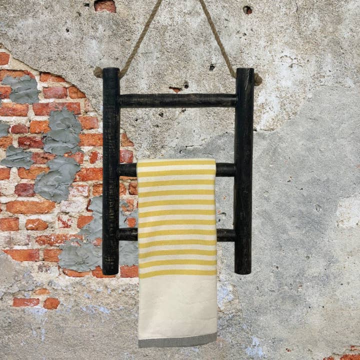 Wilco Home - Wholesale Tea Towel - Tea Towel 3-Rung Wall Ladder with Rope Hanger9