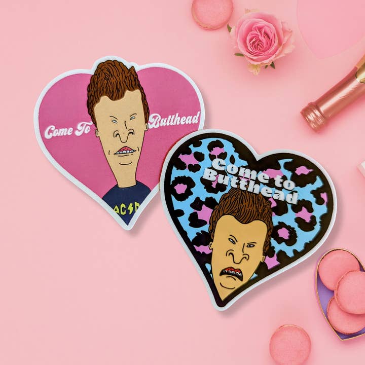 Come to Butthead Funny Heart Sticker Decal for wholesale by HelloSailorTees