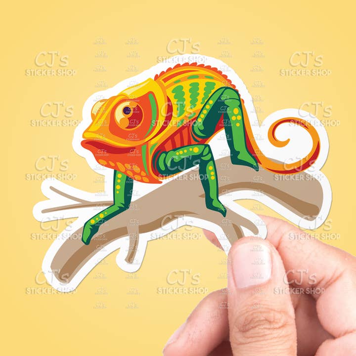 CJ's Sticker Shop - Venta al por mayor Pegatina - Calcomanía de vinilo Chameleon #10