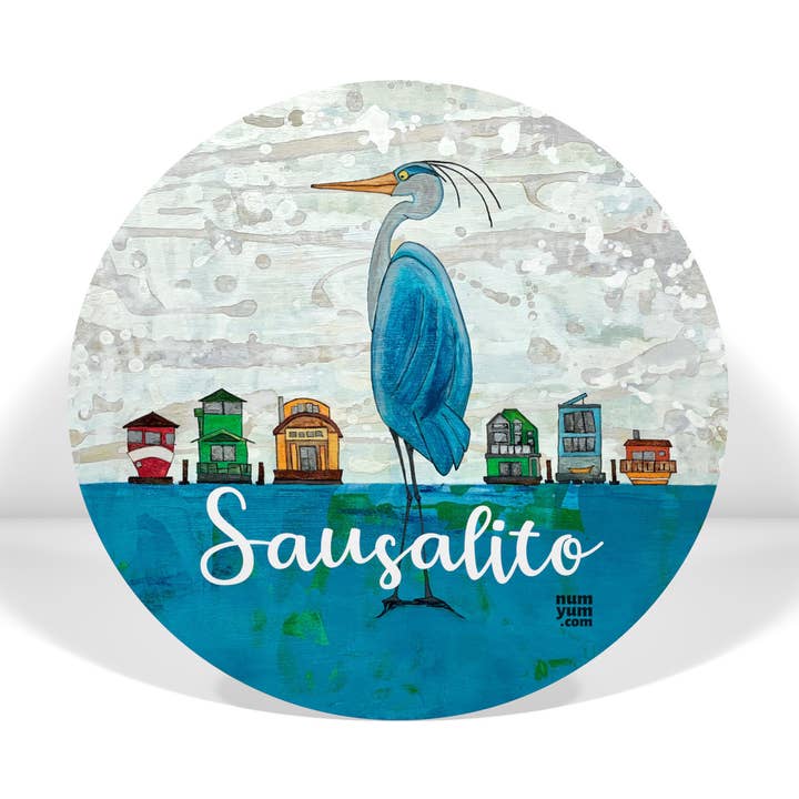 Great Blue Heron in Sausalito (Sticker) for wholesale by Numyum