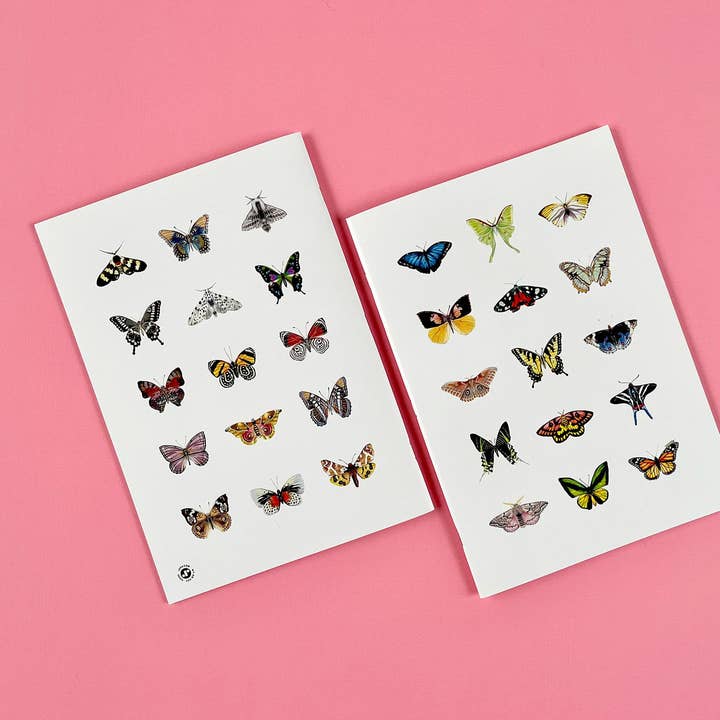 Winged Things 2, cuaderno en blanco con forma de mariposa y polilla, cuaderno de bocetos para venta al por mayor de J6R6