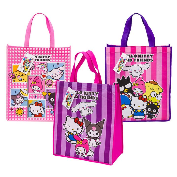 Hello Kitty and Friends Reusable Tote Bags 16 in for wholesale by Deluxe Import Trading