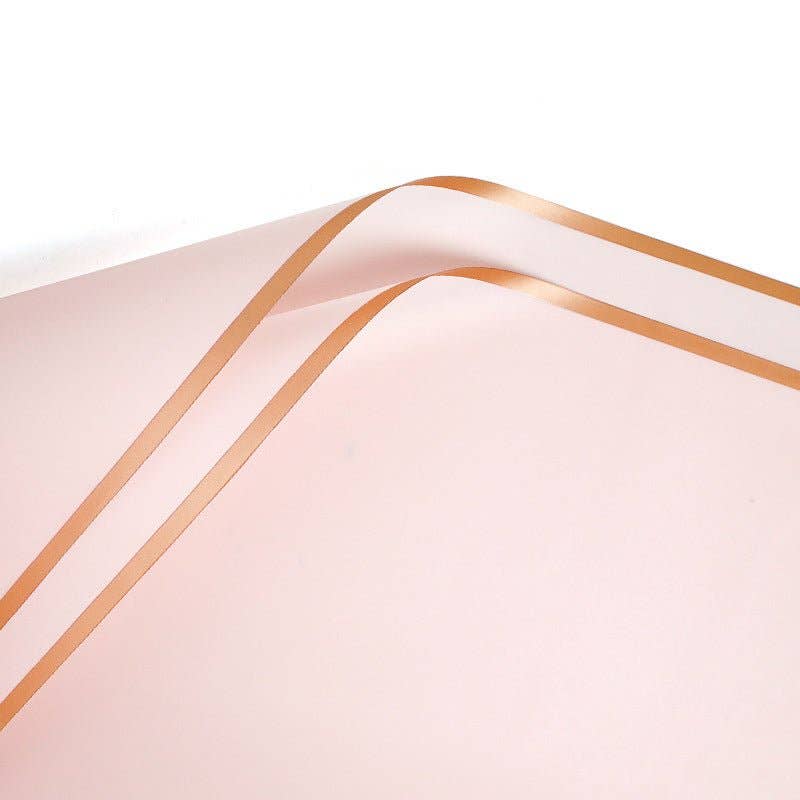 Elegant Design Supply – papel de embrulho por atacado – Papel de Presente Impermeável com Flores e Borda Dourada (20 Folhas por Pacote)12