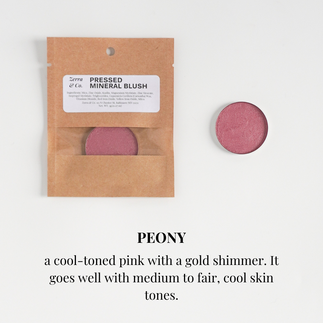 Zerra & Co. - Vente Blush/fards à joues - Fard à joues minéral pressé - Recharge | Pochette de recharge compostable5