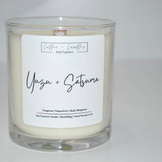 Yuzu + Satsuma Candle for wholesale by Coffee + Candles LLC