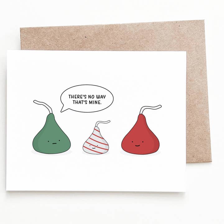 Carte de Noël au chocolat pour la vente par Nine Two Design