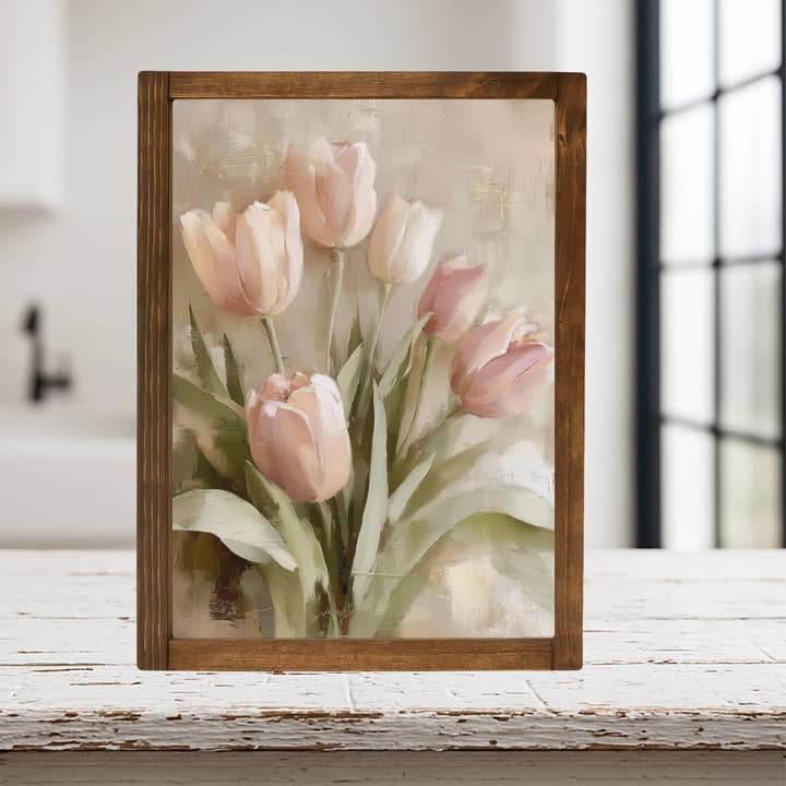 SP4267 - Dämpade Rosa Tulpaner Inramad Tryck för wholesale av Buckeye Craft Co.