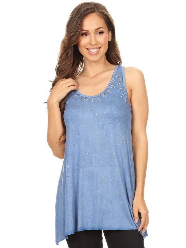 Mineral Wash Special Strone Design Tank Top for wholesale by T-Party