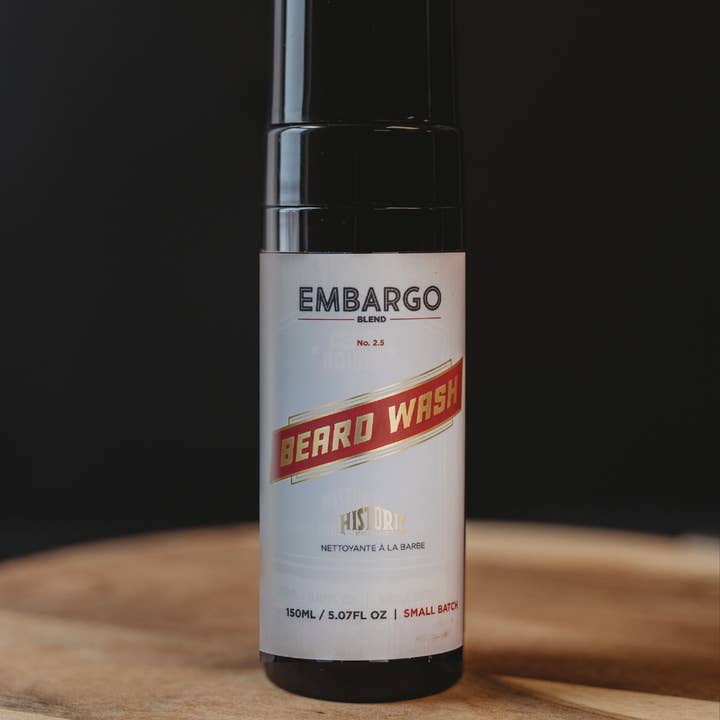 Historic Brands - Vente Lotions/shampoings pour la barbe - Nettoyant moussant pour barbe | Embargo Blend