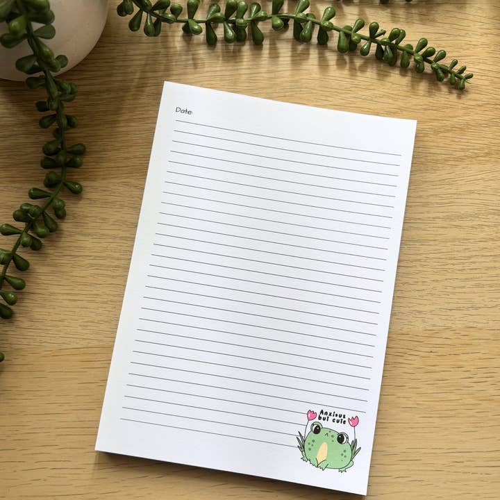 Ängstlich, aber niedlich 2 Notizblock A5 für den Großhandel von Peachi Lane