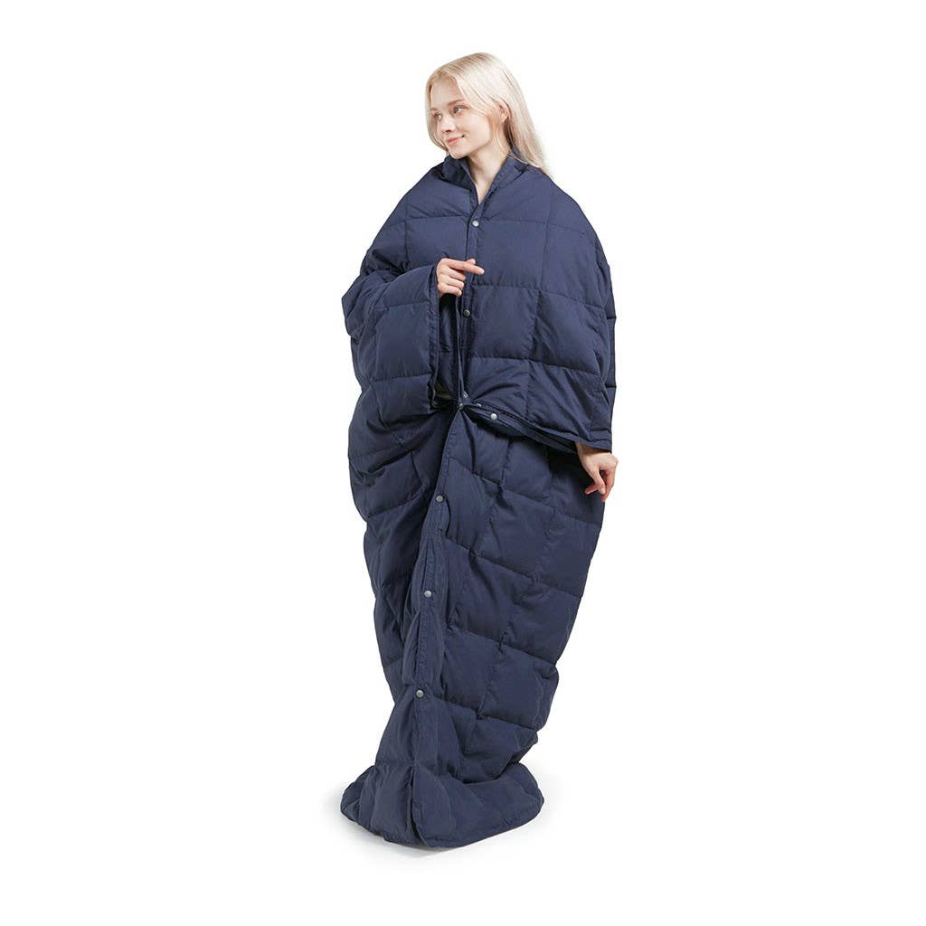 Olliix - Wholesale Throw Blanket - Outdoor Camping Wearable Blanket Goose Feather & Down, Blue6