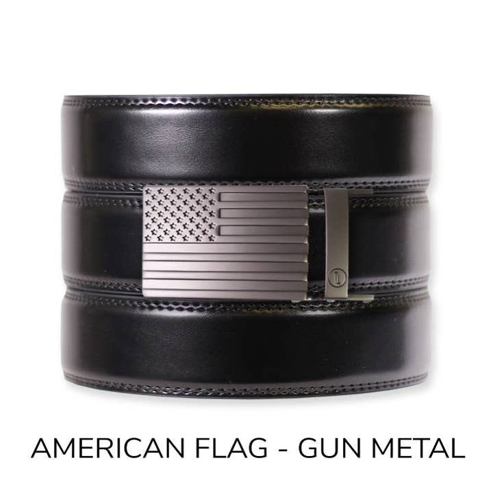 Tough Apparel – Engroshandel Bælte - Herre – Glans Sort Læder Ratchet Bælte & Spænde Sæt15