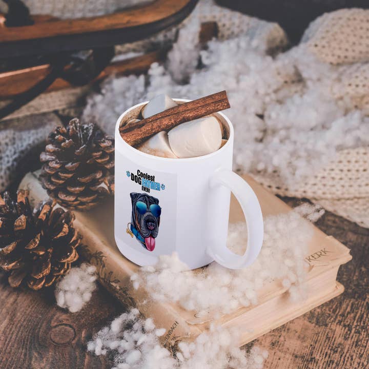 3dRose - Wholesale Coffee Mug - 3dRose, A Black Shar Pei Dog in Sunglasses to Celebrate a Cool Dad Fathers Day, Mug11