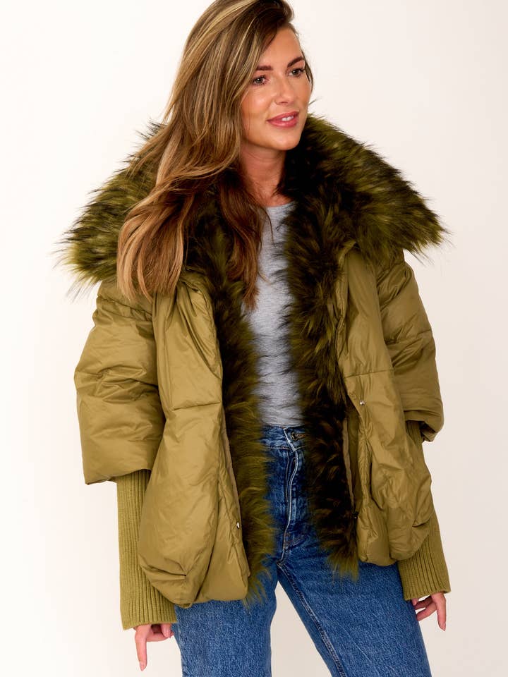 Popski Goose Down with Faux Fur for wholesale by Popski London