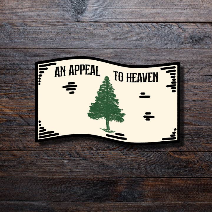 Pilgrim Trading Post - Wholesale Sticker - An Appeal to Heaven Flag Sticker | George Washington Flag