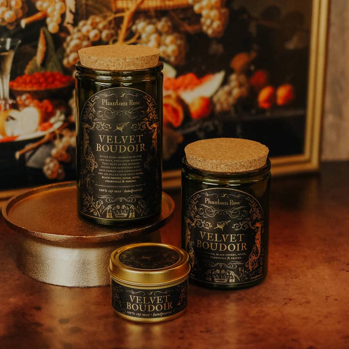 Phantom Row - Wholesale Jar/Filled Candle - Velvet Boudoir | Soy Wax Jar Candle